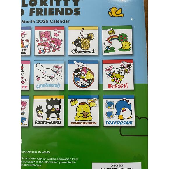 Sanrio Hello Kitty & Friends 2026 Wall Calendar 16-Month NEW - Picture 5 of 7